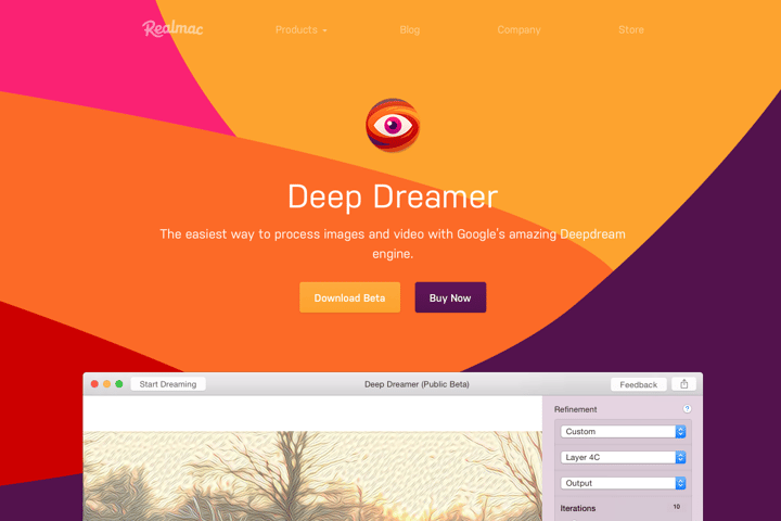 Deep Dreamer website preview